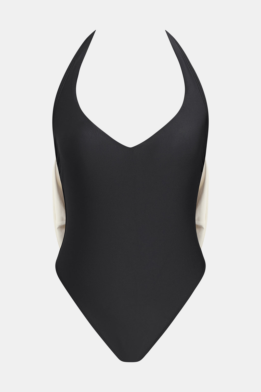 Maillot de bain une pièce colorblock jambe extra haute