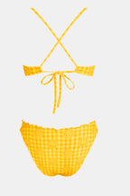 Bikini à carreaux taille moyenne