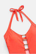 Maillot de bain une pièce corail