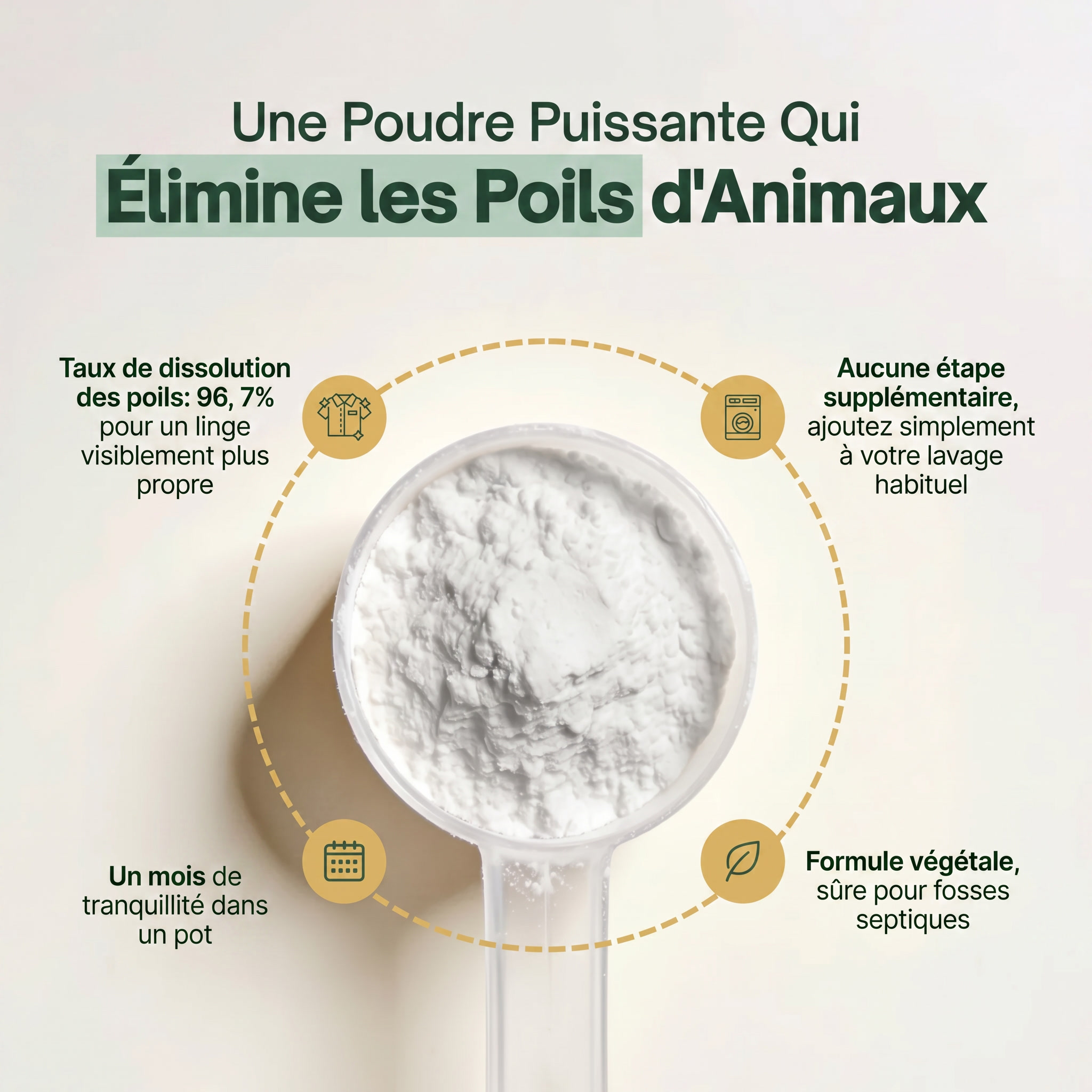 Dissolvant de poils d'animaux